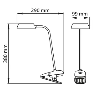 Philips LED Donut Desk Clip Light White 2.3W 40K