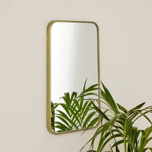 Squoval Wall Mirror Gold Gold