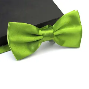 Jade Green Satin Polyester Bow Tie for Casual & Formal Wear, Wedding Party Accessory