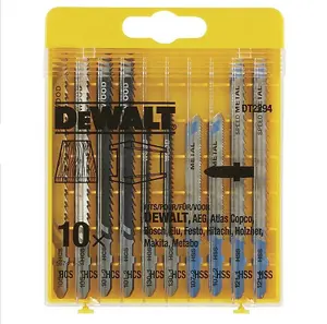 Dewalt DT2294 10 Piece Wood Metal Cutting Jigsaw Blades Set HCS + Case DT2294-QZ