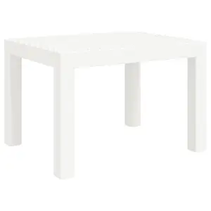 Berkfield Garden Table White 59x47x40 cm PP