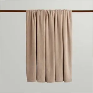 Dunelm Seriously Soft 220cm X 220cm Throw Blanket, Modern, Natural, Cream