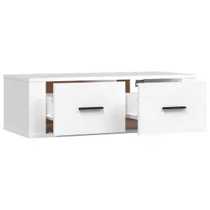 Berkfield Hanging TV Cabinet White 80x36x25 cm Engineered Wood