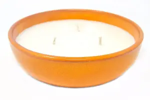 Selena Glaze Orange Wild Flowers Hand Dipped Soy Wax Candle (Diam) 14cm