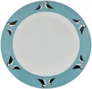 Dunelm Puffin 12 Piece Dinner Set, Coastal, Porcelain