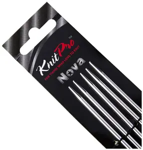 NOVA DP 15X2.5 - Nova Metal: Knitting Pins: Double-Ended: Set of Five: 15cm x 2.50mm - KnitPro