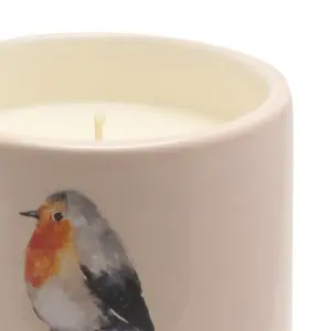 Country Living Citronella Candle in Footed Ceramic Vessel - Robin