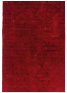 Red Plain Modern Easy to clean Rug for Dining Room Bed Room and Living Room-160cm X 230cm