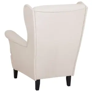 Wingback Chair ABSON Fabric Light Beige