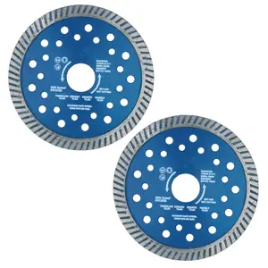 4-1/2in Dry and Wet Turbo Cutting Disc for Porcelain Ceramic Granite Marble 2pk