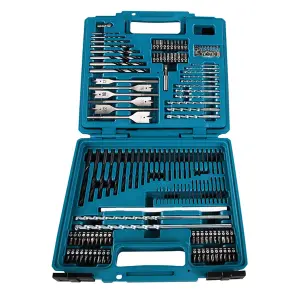 Makita E-06270 212PC Drill Bit Maintenance Set Wood Stone Metal Holesaw Flat Bit