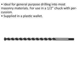 18mm x 400mm Rotary Impact Drill Bit for Masonry