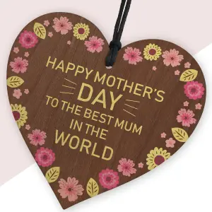 Red Ocean A Mothers Day Present For Mum  I love you mum present gifts  best mum ever in the world  handmade plaque presents