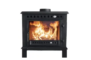 Cast Iron Log Burner 10KW Wood Stove Multifuel Fire Place