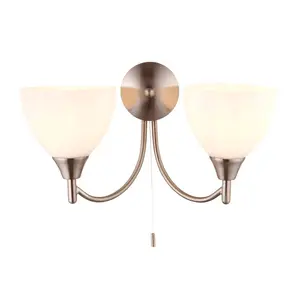 Barium Steel Armed Sconce Satin Chrome