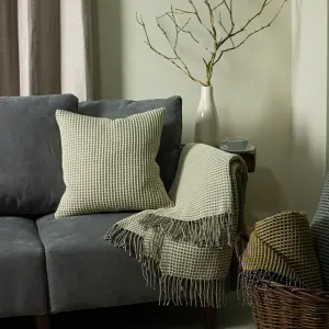 furn. Rowan Waffle Knit Feather Filled Cushion