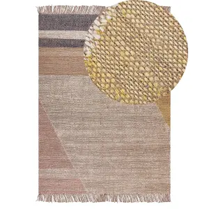 Jute Area Rug 140 x 200 cm Brown SAMLAR