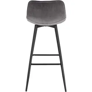 64 cm bar chair Heyman (Set of 2) Dark Grey