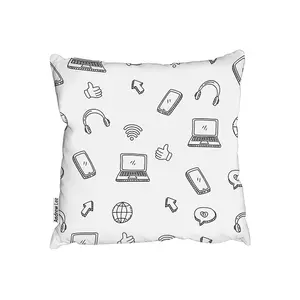 Cushions - internet related doodle pattern (Cushion) / 60cm x 60cm