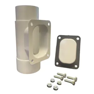 Round Plastic Downpipe Access Pipe - White