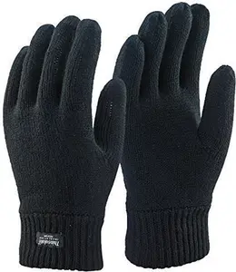 Thinsulate Extreme Thermal Lined Knitted Gloves Black Small Medium (One Size)