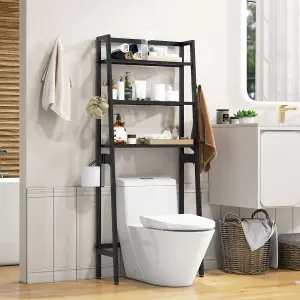 Costway Over The Toilet Storage Shelf 3-Tier Standing Above Toilet Rack Stand