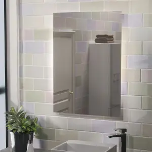 Nes Home Large Battery Operated LED Backlit Illuminated Bathroom Mirror