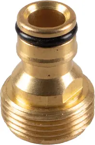 Male Threaded Tap Garden Hose Adaptor in Brass