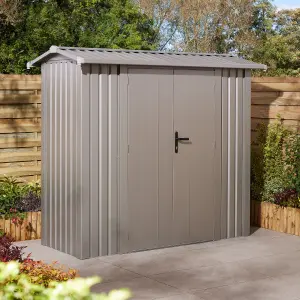 Rowlinson Brentvale 8x4 Premium Apex Metal Shed with Foundation Kit & Assembly