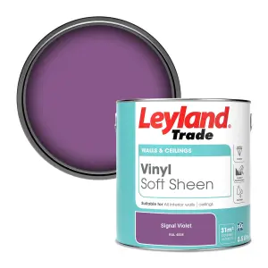 Leyland Trade Vinyl Soft Sheen Walls & Ceilings Emulsion Paint Signal Violet (RAL 4008) - 2.5L