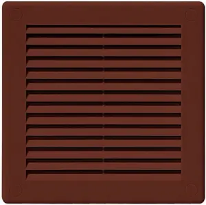 Air-Tech Vent Grille Brown Plastic Wall Ducting Ventilation Cover Variety of Sizes (250 x 250mm)