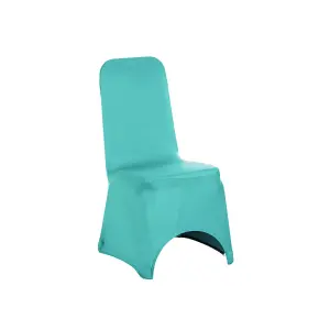 Polyester Spandex Chair Cover for Wedding Decoration - Turquoise, Pack of 1