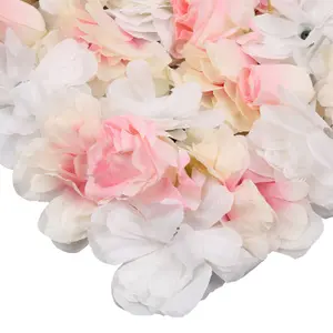 Artificial Flower Wall Backdrop Panel, 60cm x 40cm, Blush Pink Roses