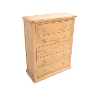 Lucca 5 Drawer Chest of Drawers Wood Knob