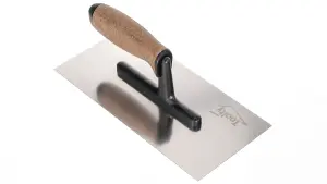 Toolty Stainless Steel Trowel with Cork Handle on Polyamide Foot 270mm for Plastering Rendering Finishing Smoothing DIY