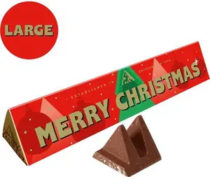 Toblerone Merry Christmas Milk Chocolate Large Bar With Sleeve 3666