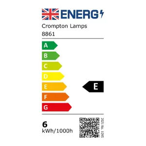 Crompton Lamps LED 284mm Double Ended Tubular 6W SCC-S15 Cool White Opal (40W Eqv) (3 Pack)