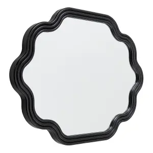 Metal Decorative Wall Mounted Shatterproof Mirror with Black Frame