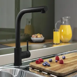 Aquarius TrueCook Series 3 Black Single Lever Kitchen Mixer Tap AQTK003K