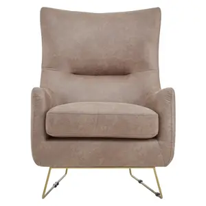 Henry Brown faux leather Armchair