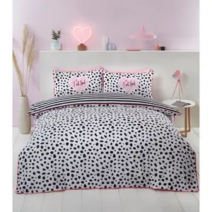 Cotton Blend Animal Print Duvet Cover with Pillowcases Black / Kingsize Duvet Cover + 2 Standard Pillowcases