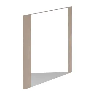 Emery Textured Grey Framed Bathroom Mirror (H)60cm (W)60cm