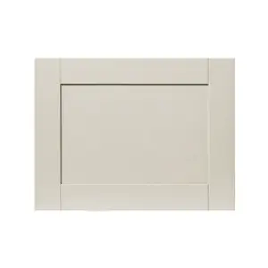 GoodHome Verbena Matt cashmere painted natural ash shaker Matt cashmere Appliance Cabinet door (W)600mm (H)453mm (T)20mm