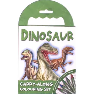 Alligator Dinosaur Colouring Set White/Green (One Size)