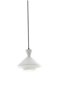 Luminosa SUGAR Dome Pendant Ceiling Light White black 20x17.4cm