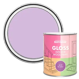 Rust-Oleum Violet Macaroon Gloss Interior Wood Paint 750ml