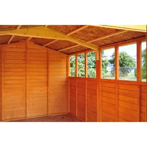 Garden Value 10 ft. W x 10 ft. D Overlap Apex Wooden Shed No