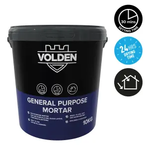 Volden Multipurpose mortar, 10kg Tub - Requires mixing before use