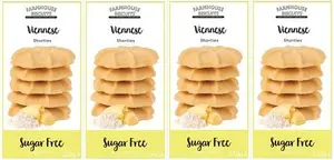 Farmhouse Biscuits, Sugar Free Viennese Shorties Cookies 150G (Pack Of 4), Diabetic Friendly, Perfect For Gifting