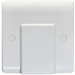 1 Gangle Single 20A Flex Outlet WHITE PLASTIC Boiler Appliance Wall Plate Outlet